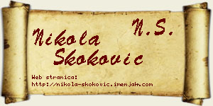 Nikola Skoković vizit kartica
